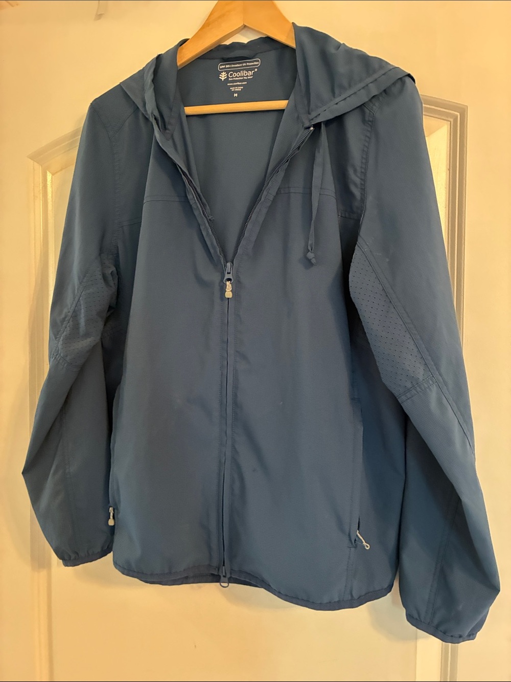 Coolibar Women's Slate Blue Hooded Sun Jacket - M
